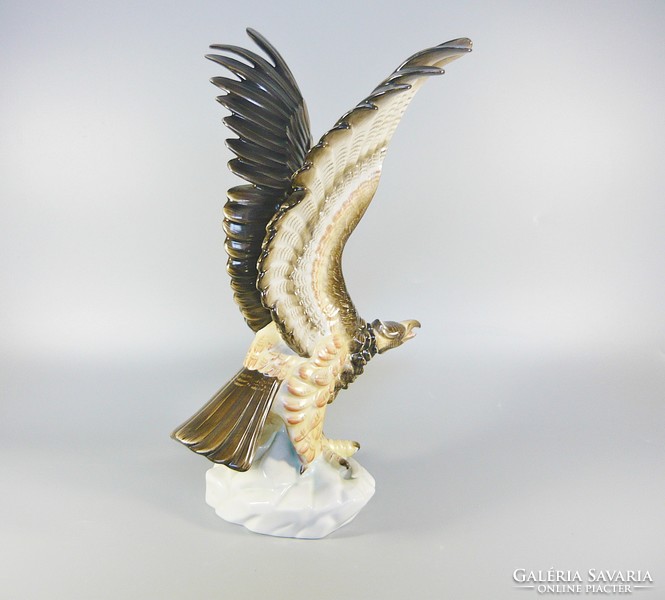 HERENDI MíTIKUS RAGADOZÓ, TURUL MADÁR PORCELÁN FIGURA, 34 CM. HIBÁTLAN ! (B044)