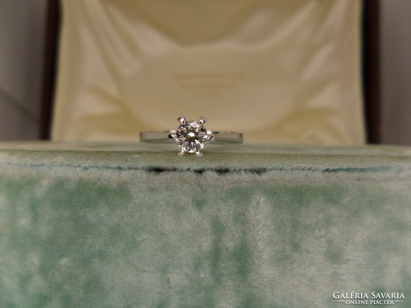 Fehérarany brilles szoliter gyűrű cca 0.28 ct