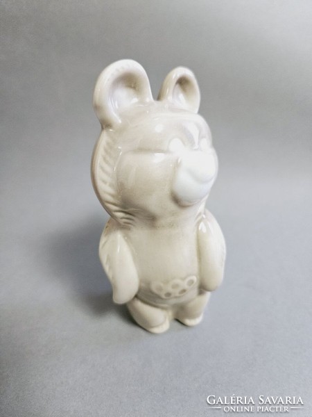 Szovjet ritka Porcelán 1980 Moszkvai Olimpiai Misa maci