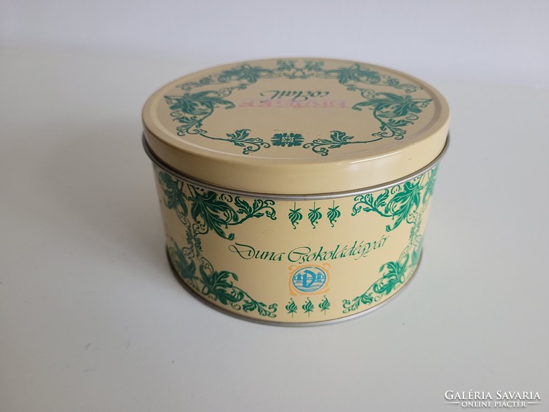 Régi retro 1986 Dragee coctail édesség fémdoboz Duna Csokoládégyár pléh doboz