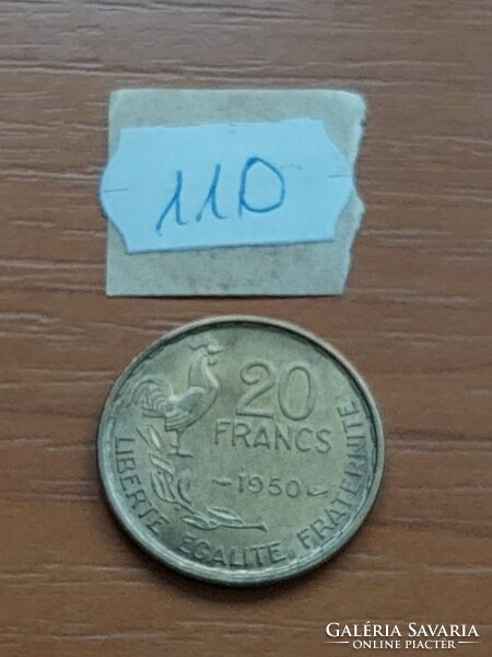 FRANCIAORSZÁG 20 FRANK FRANCS 1950 Alumínium-Bronz, KAKAS   #110