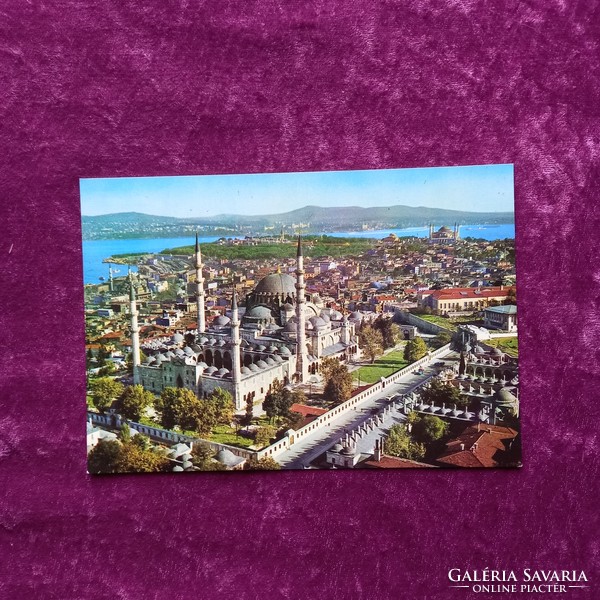 Régi képeslap Isztambul - színes, postatiszta