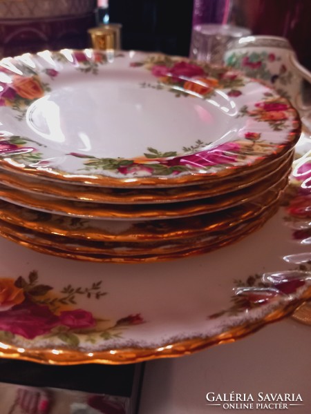 Royal Albert  Old Country Roses  porcelán sütis készlet