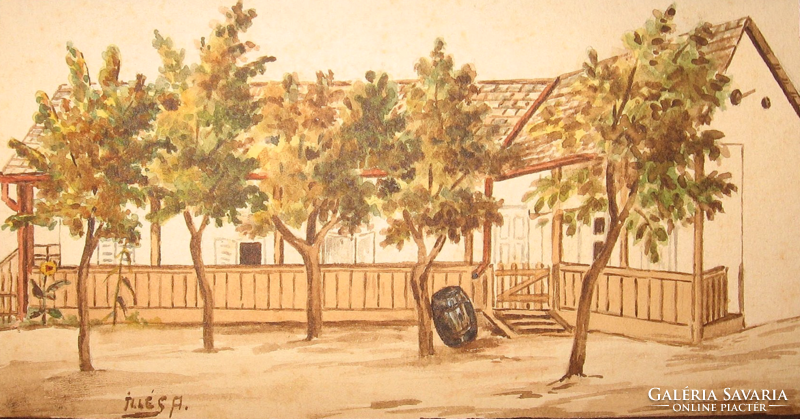 EGYEDI AJÁNLAT ! GARANTÁLTAN EREDETI EDVI-ILLÉS ALADÁR / 1870-1958/: SZÜRET ELŐTT