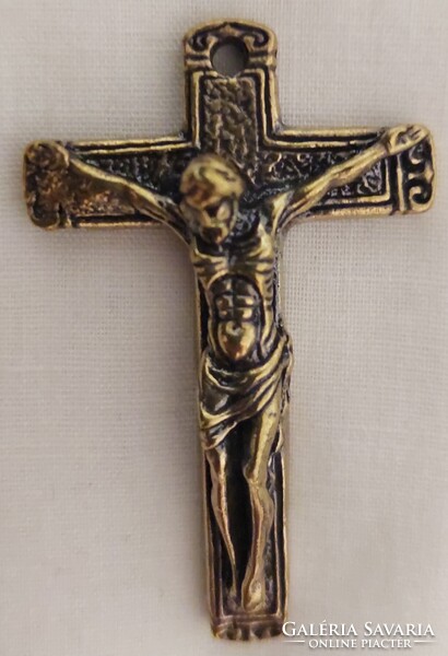 Réz kereszt ( kulcstartó, medál)