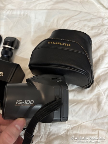 Olympus IS-100 filmes fényképezőgép + tartozékok – jó állapotban, működőképes.