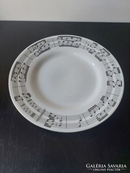 Hollóházi hangjegyes porcelán  tányér 21 cm