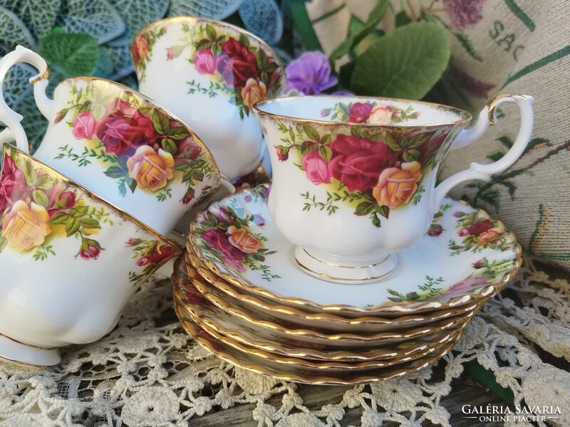 Royal Albert old country rose teás kávés kédzlet