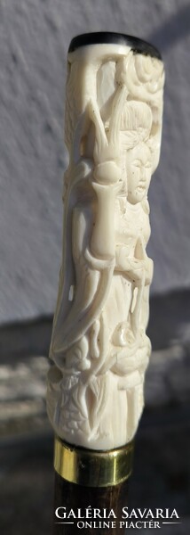 Faragott csont Buddha szobor fejes sétapàlca sétabot tőrös bot kard bajonett
