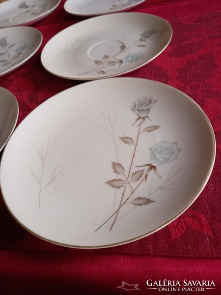 Retro 6db Mikasa Csont Porcelán Süteményes Bone China kistányér