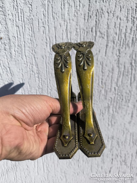 Réz függöny karnis törülköző tartó konyha ruha tartó rézből készült szecessziós Art Deco