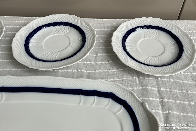 Hollóházi porcelán süteményes/szendvicses készlet kísérleti darab