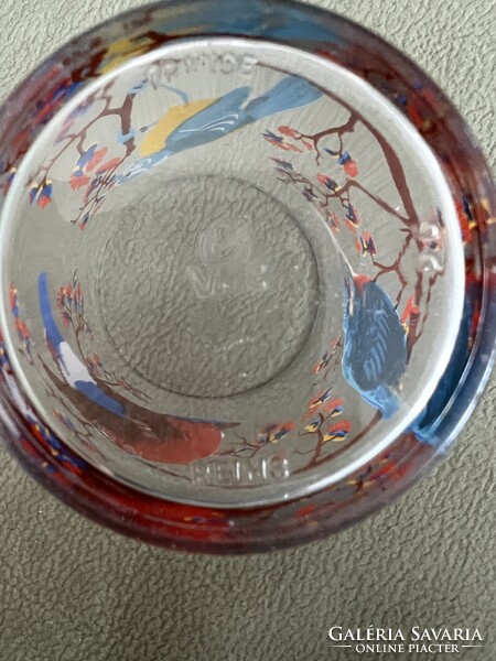 Francia-REIMS-VMC kristály madaras üveg pohár, sorszámozott,  jelölt, nagyon szép