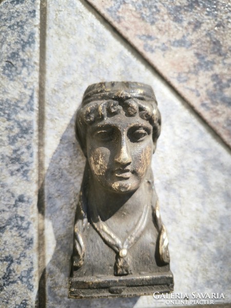 Réz figurális Empire Ampire bútor dísz 4 db .Szekreter, Vitrin komód smizetl