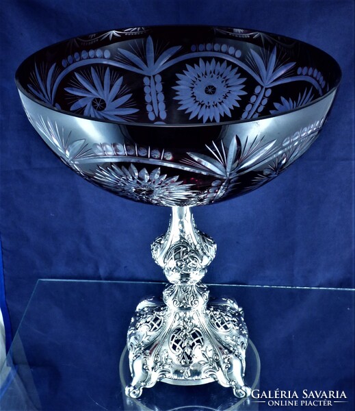 CSODÁLATOS, ANTIK, EZÜST AUFSATZ, NÉMET, CA. 1890!!!