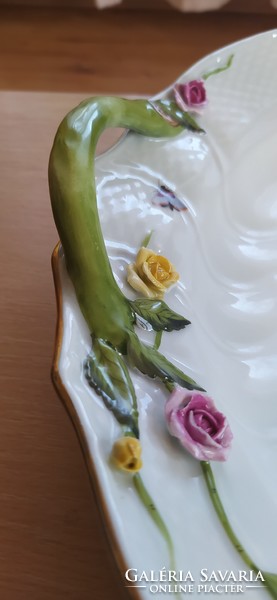 Herendi Rotschild mintás kínáló és 4 db lapostányér