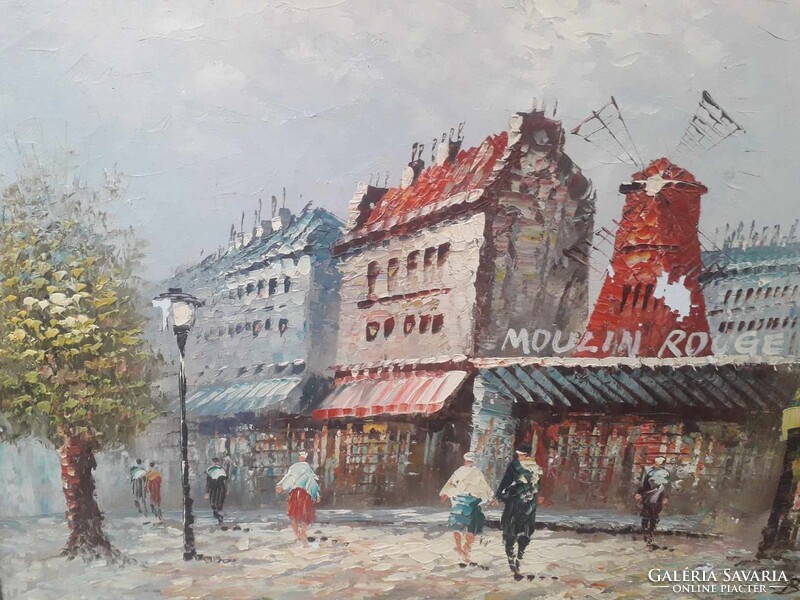Burnett - festmény / Párizs-Moulin Rouge
