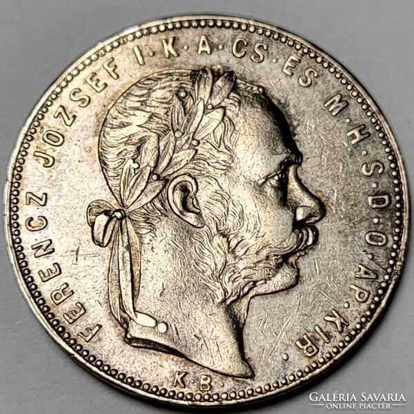Ferenc József ezüst 1 Forint 1880 KB