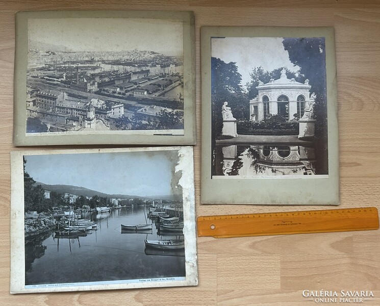 3 darab Olaszország nagyméretű fotó - Genova / Abbazia / Pegli (1900-1920 közötti)