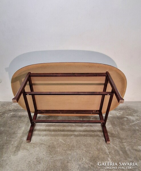 Mid century modern, vintage dohányzóasztal vöröses szìnben Ico Parisi