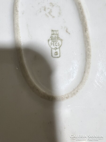 Régi Zsolnay furulyázó juhász porcelán figura. 3196