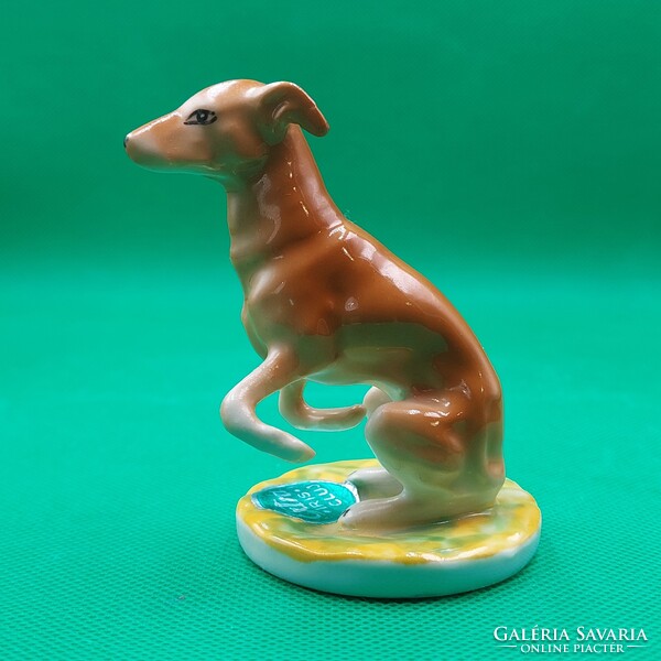 Retro  Kolozsvári Zsolnay/ Iris Cluj porcelán kutya figura