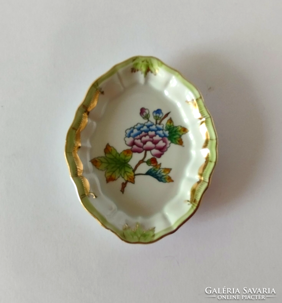 HERENDI "VIKTÓRIA" MINTÁS PORCELÁN GYŰRŰS TÁLKA