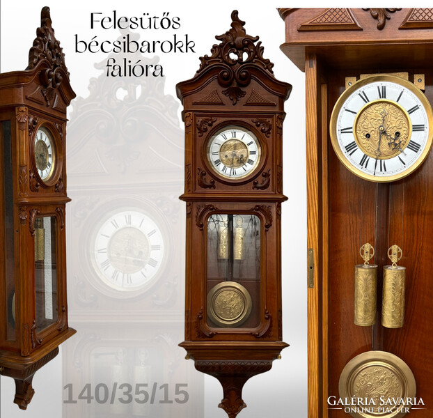 2 súlyos bécsi barokk falióra