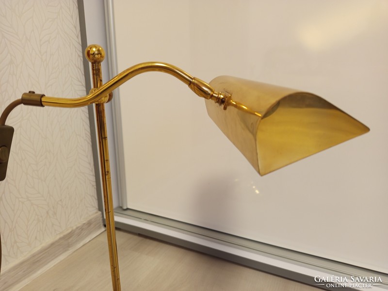Bankár lámpa stílus arany színben,44 cm magas