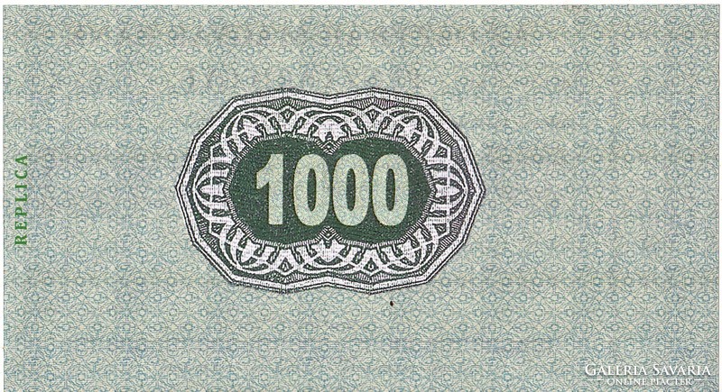 MAGYARORSZÁG 1000 osztrák-magyar korona Pénztárjegy 1918 REPLIKA