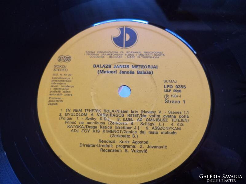 Balázs János Meteórjai - Ma rád g. bakelit (4584)