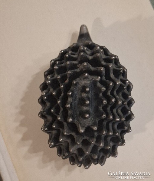 Walter Bosse stílusú retro fém sün, süni hamutartó a 60 évekből, 6 részes, teljes, szép állapotban