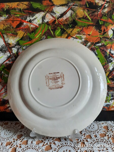 Staffordshire - Fair winds angol porcelánfajansz tányér - Friendship of Salem emléktányér