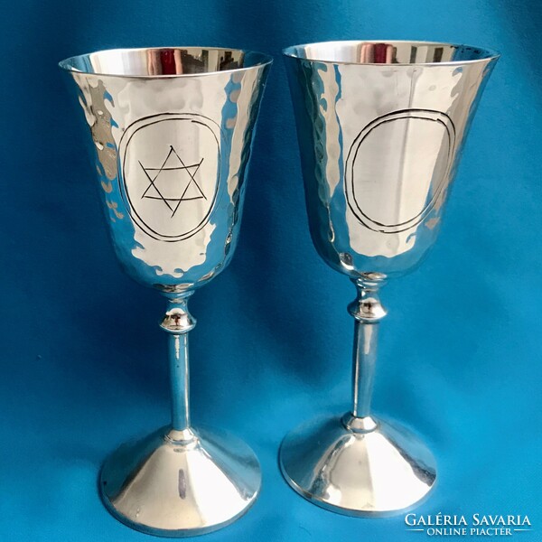 Ezüstözött kiddush kehely