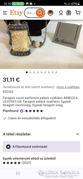 Faragott csont palack nyaklánc