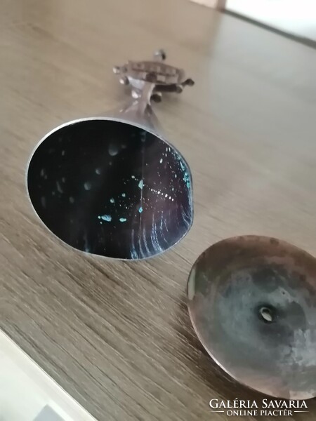 Bronz gyertyartó Iparművészeti Muharos Lajos?