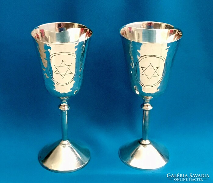 Ezüstözött kiddush kehely