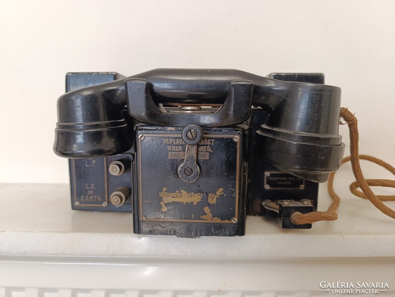 Antik katonai telefon angol készülék militari London 612 1546