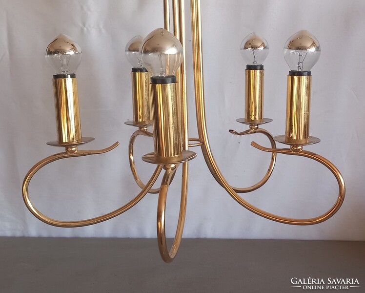 Kolarz réz- króm mennyezeti lámpa ALKUDHATÓ  Hollywood regency