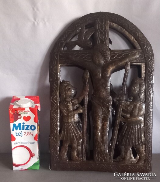 90 cm jelzett jN Marie bronz  tripticon  Ikon Kép ALKUDHATÓ