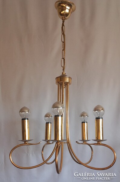 Kolarz réz- króm mennyezeti lámpa ALKUDHATÓ  Hollywood regency
