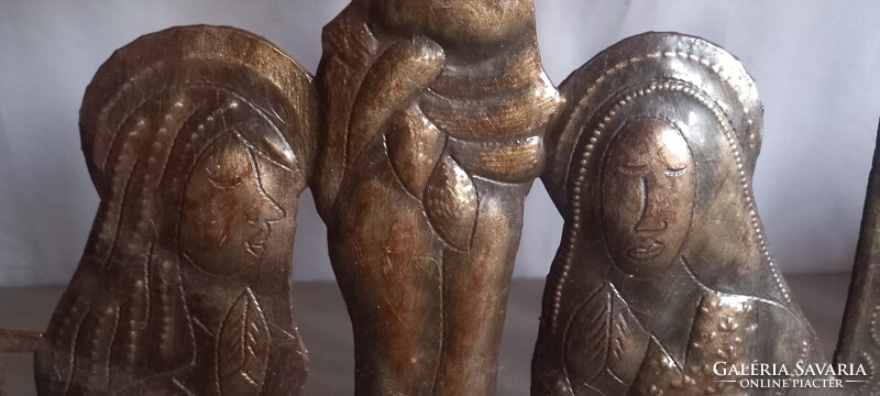 90 cm jelzett jN Marie bronz  tripticon  Ikon Kép ALKUDHATÓ