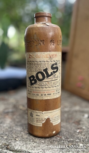 Bols Holland kerámia antik Pálinkás flakon ,fél liter