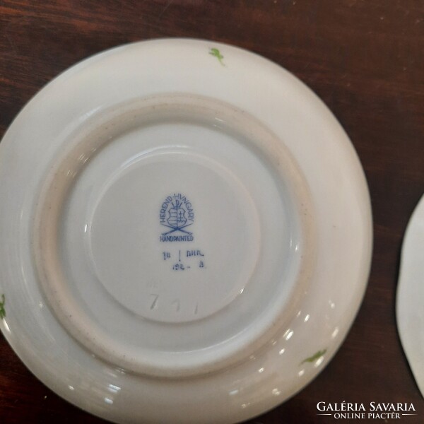 Herendi BHR mintás porcelán kávés csészealj