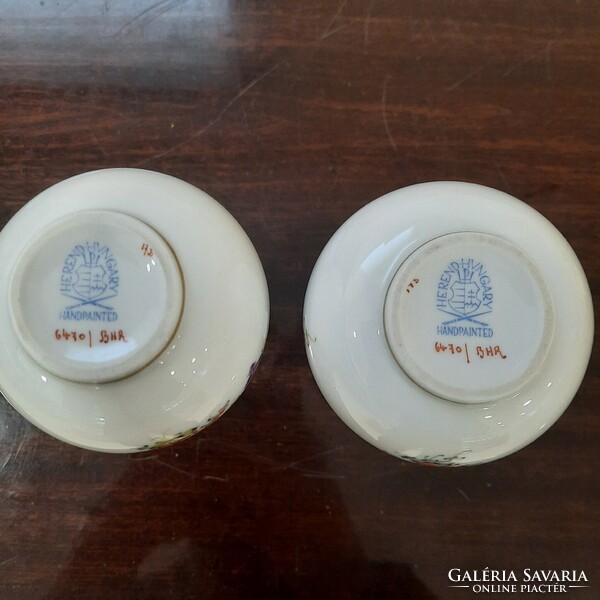 Herendi BHR mintás porcelán ibolya váza