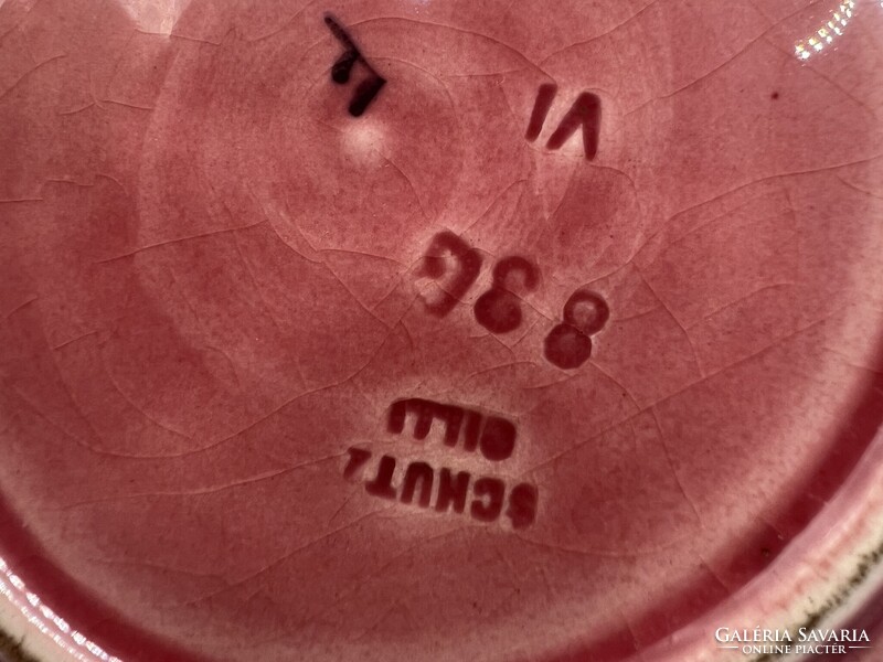 Schütz Cilli antik majolika tányér, 17 cm-es nagyságú. 7261