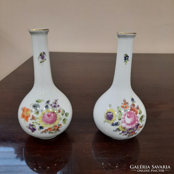 Herendi BHR mintás porcelán ibolya váza