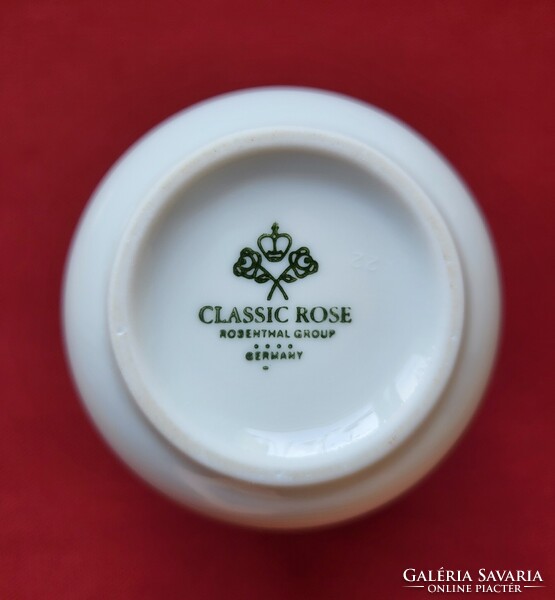 Rosenthal Classic Rose német porcelán váza madár liba macska mintával arany széllel