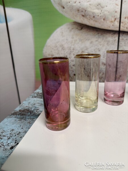 Színes Üveg Cső Poharak 6 db A135