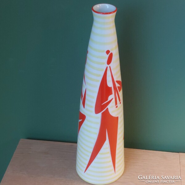 Ritka gyűjtői Török János Zsolnay Jazz Váza 40 cm